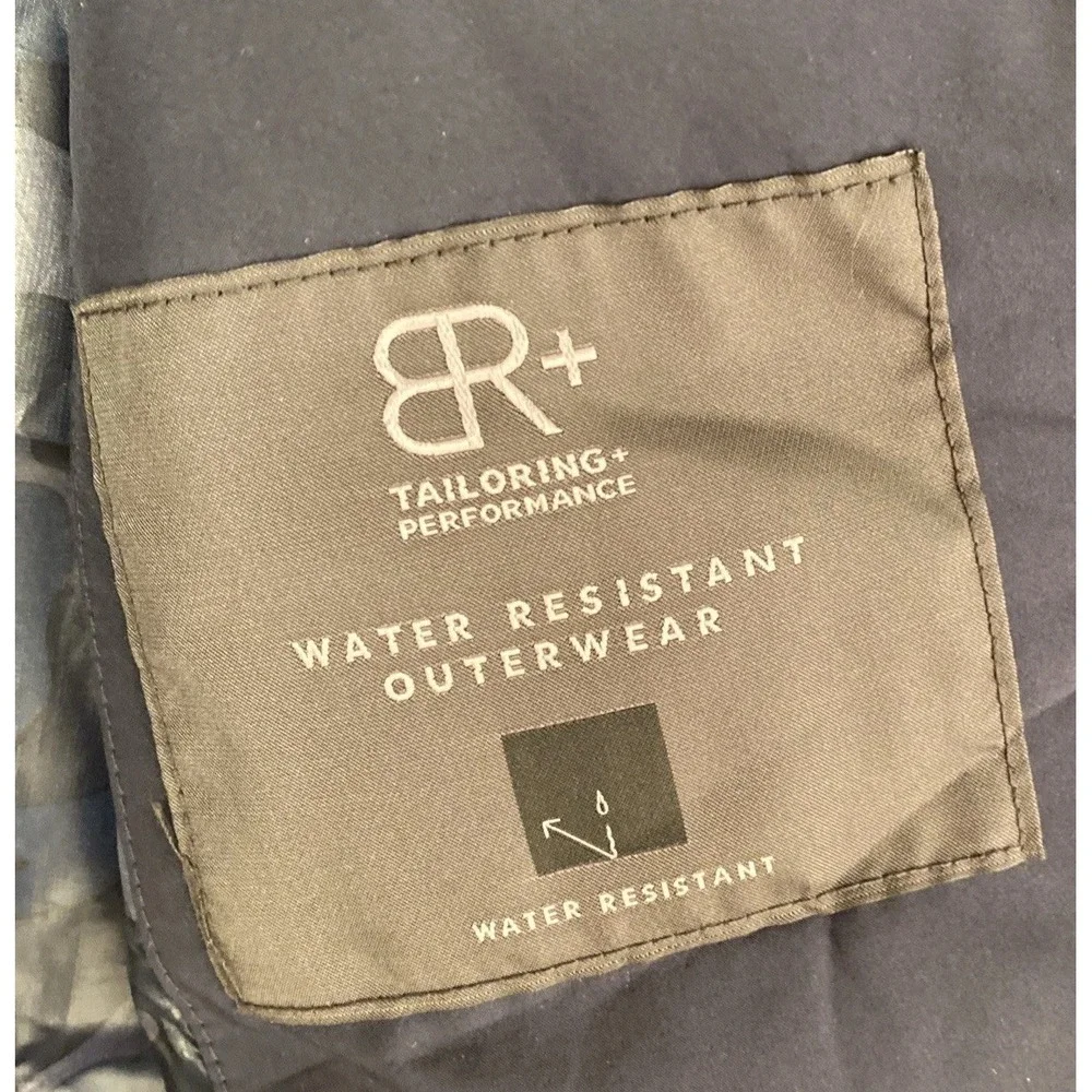 Men's Large Banana Republic Quilted Navy Zip Up‎ Vest With Zippered Pockets.